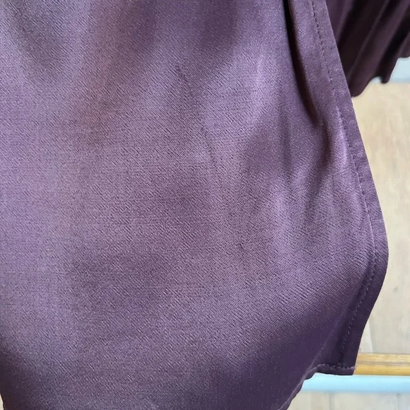 Free People Vintage Stardust Satin Plum Mini Dress with Embroidered Details - Picture 3 of 11